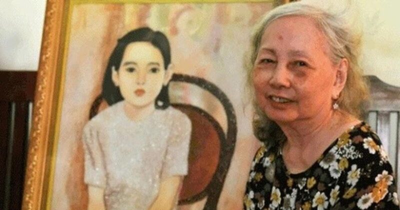 Hình ảnh tác phẩm tranh chân dung Em Thúy nổi tiếng của họa sĩ Trần Văn Cẩn
